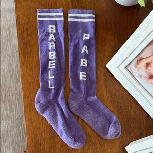 Purple Knee-High Socks